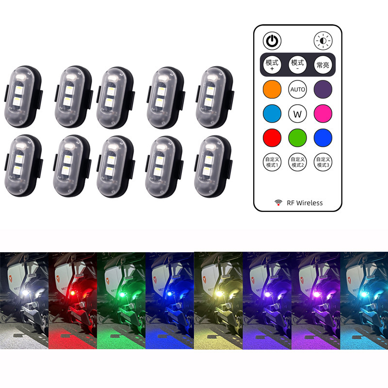 Drone Strobe Light - 10x 4x 8 renkler kablosuz LED