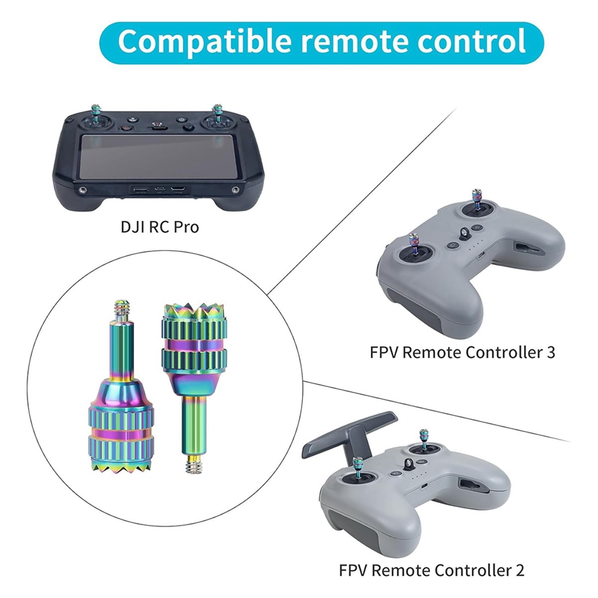 Drone Control Stick - DT75BG 4 adet Metal kontrol joystickleri