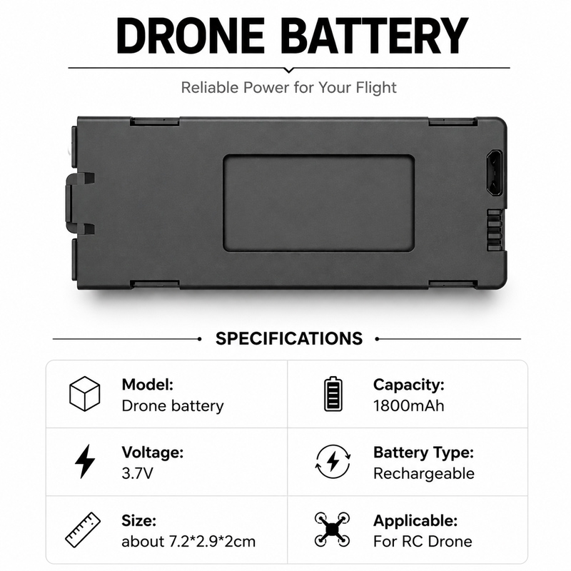 E88 Drone pili 3.7V 1800mAh şa - Eachine Drone E58 incelemesi ve fiyatı