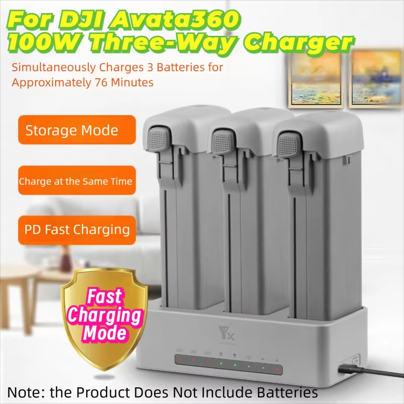 DJI AVATA360 Drone Pil için üç - Drone Charging Hub incelemesi ve fiyatı